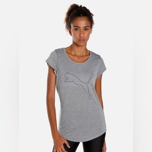 PUMA 17” PTP Women's Gray T-Shirt, Grey, Size Small.